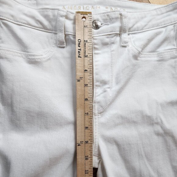 American Eagle White Super Hi-Rise Jegging Jeans Size 4 Short - Picture 10 of 16